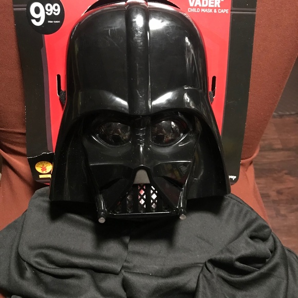 Halloween Star Wars Darth Vader Child Mask and Cape New with tag - Picture 1 of 12